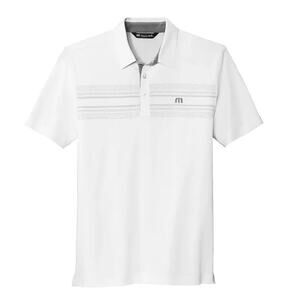 TravisMathew Monterey Chest Stripe Polo White Medium NWT
